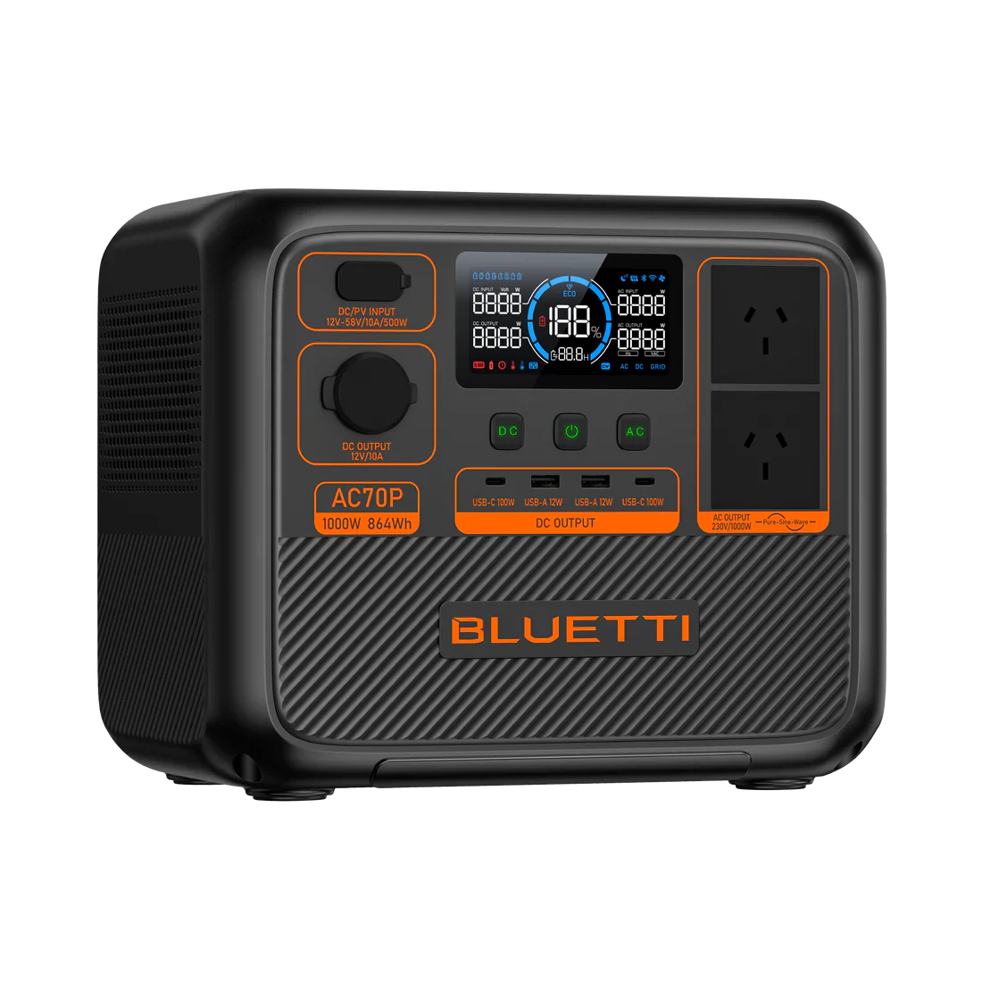 AC70P BLUETTI Off-Grid Power Station (1000W 864Wh) - Image 12