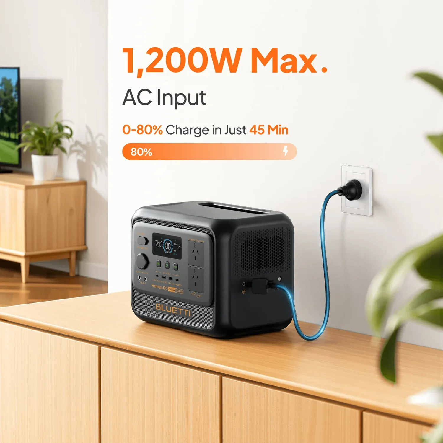Premium 100 V2 BLUETTI Off-Grid Power Station (1,800W 1,024Wh) - Image 4