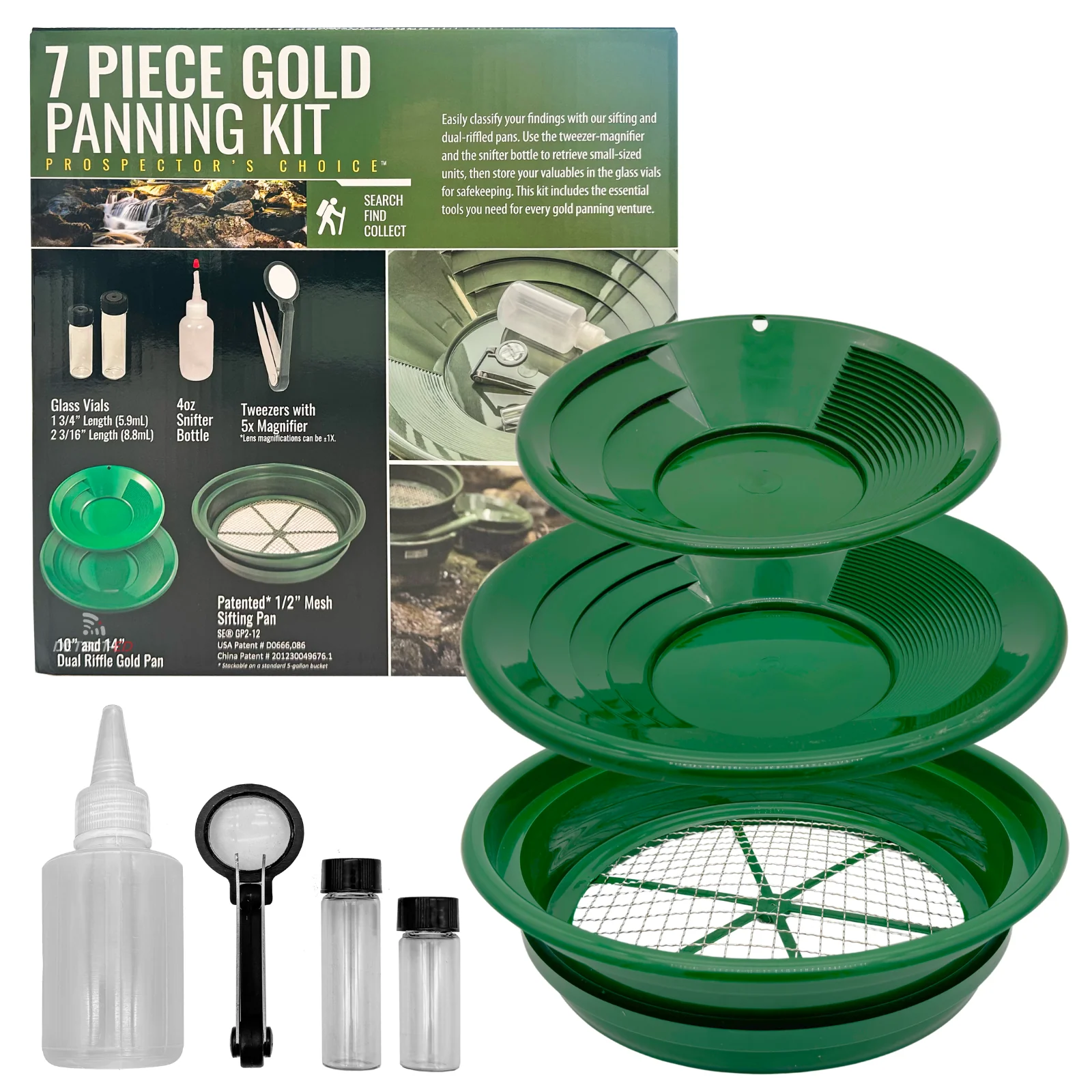 Gold Panning Kit (7 Pieces)